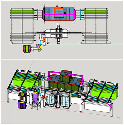 Controle de revestimento do PLC do equipamento do pó automático de aço industrial da carcaça